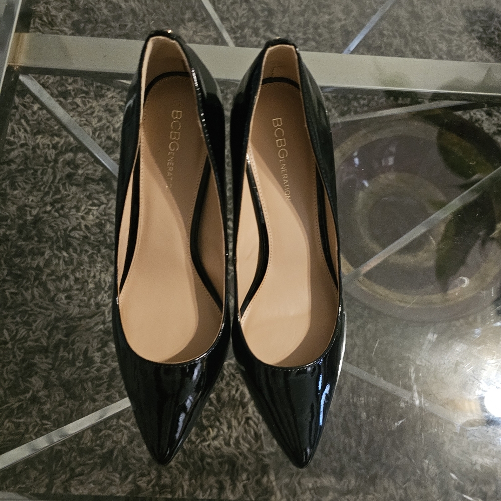 BCBG Black Patent Leather Women's Shoes